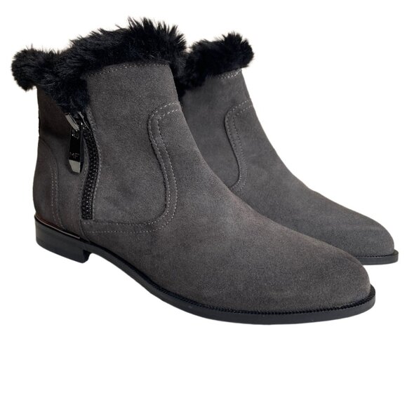 Marc Fisher Gray Suede Leather Rasill Ankle Boots Size 6.5 - Picture 1 of 16